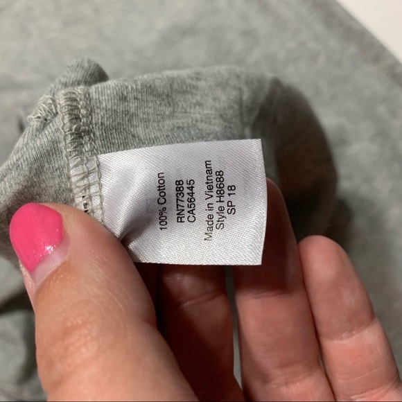 J.Crew Factory Grey Scalloped Long Sleeve Top - Picture 5 of 8